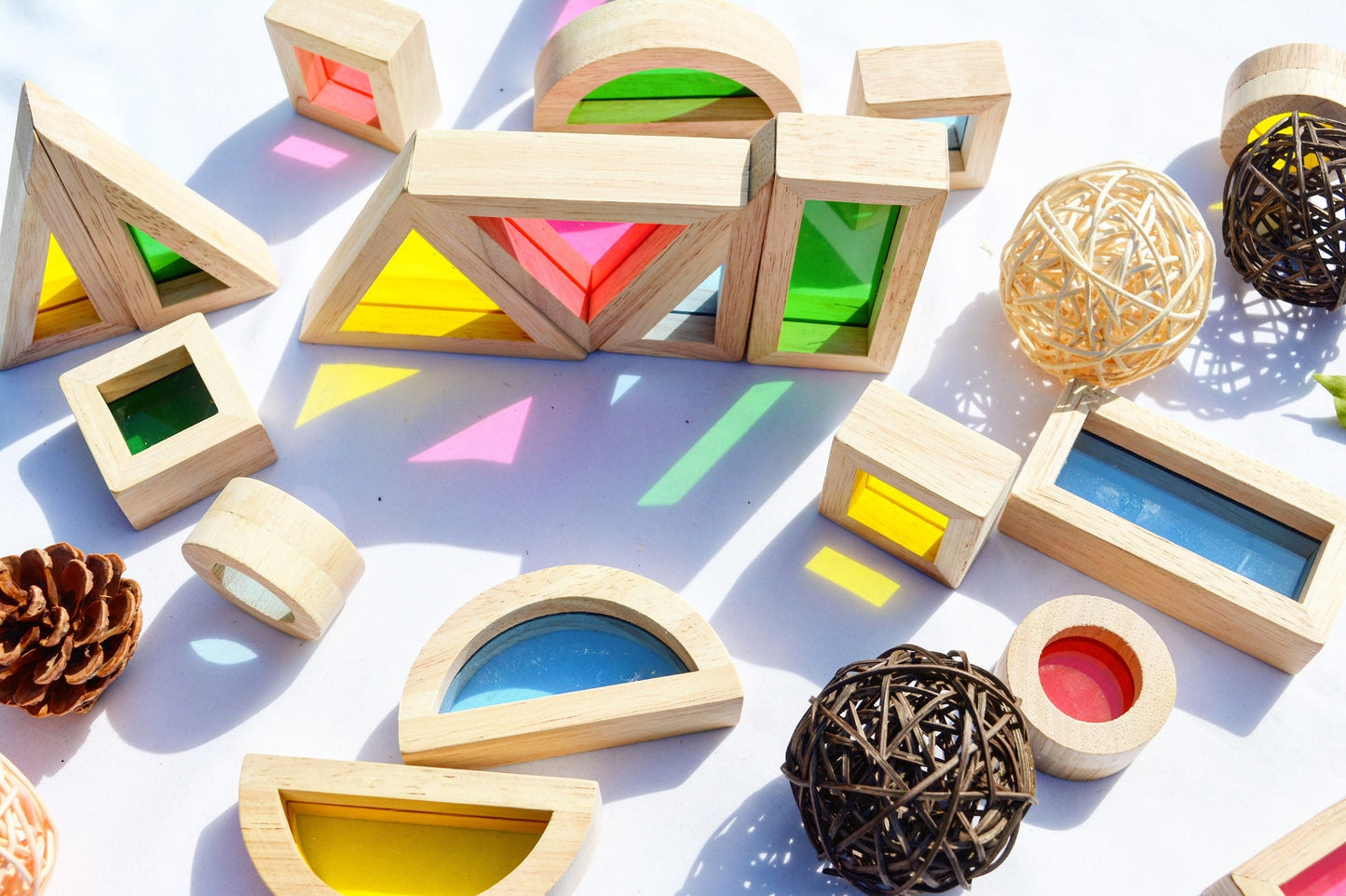 sensory montessori blocks wooden blocks children Christmas gift set sensory toys children sensory blocks Rainbow blocks