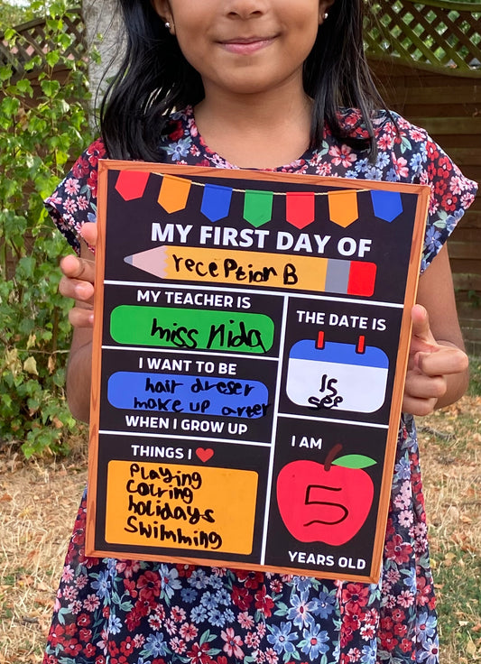 back to school my first day of wipe clean keepsake school memories back to school gifts. Teacher when i grow up whiteboard pen whiteboard Students Schools First day school instagram photo props children keepsake