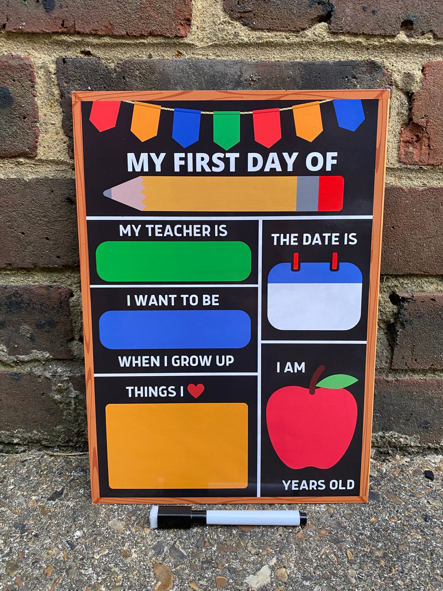 back to school my first day of wipe clean keepsake school memories back to school gifts. Teacher when i grow up whiteboard pen whiteboard Students Schools First day school instagram photo props children keepsake