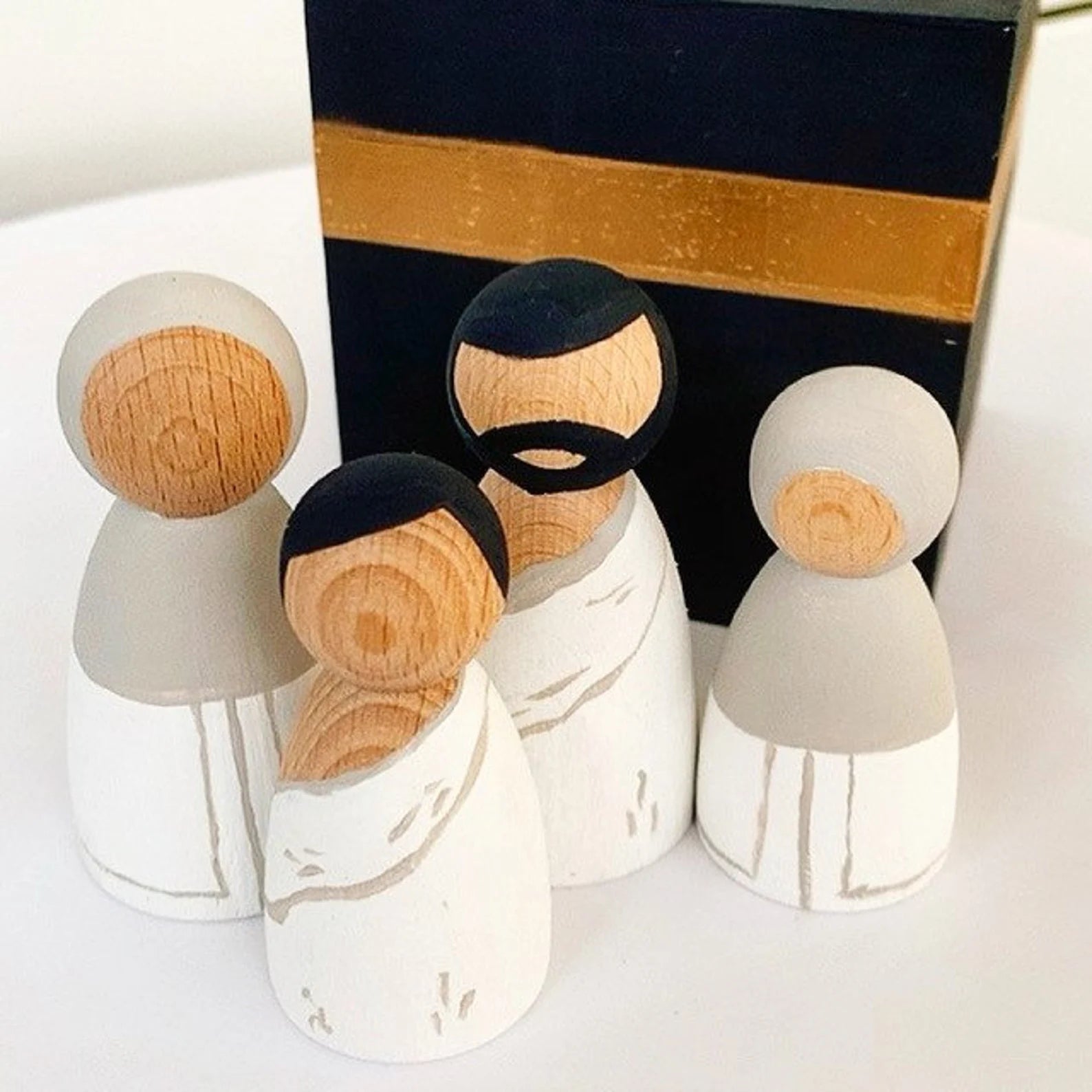 Muslim Peg Dolls Hajji Umrah Gift Set For Kids Wooden Muslim Peg Dolls Hijab Dolls Headscarf Peg Doll Small World Diverse Dolls