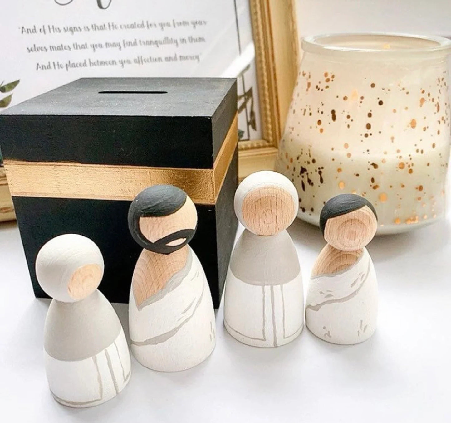 Muslim Peg Dolls Hajji Umrah Gift Set For Kids Wooden Muslim Peg Dolls Hijab Dolls Headscarf Peg Doll Small World Diverse Dolls islamic Dolls Muslim dolls