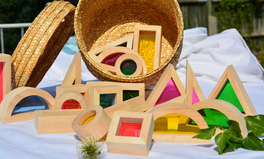 sensory montessori blocks wooden blocks children Christmas gift set sensory toys children sensory blocks  Rainbow blocks