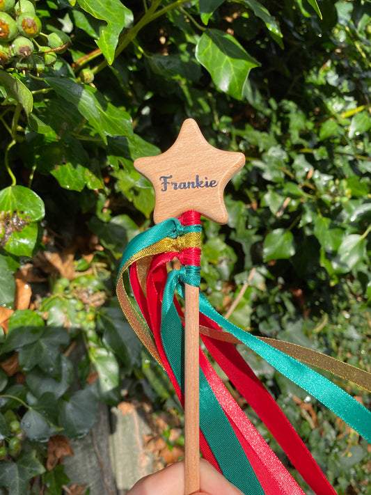 Personalised Wooden Star Wands